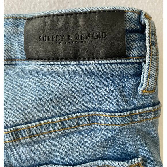 Supply & Demand Jeans Men’s 30Rx32 Tapered Distressed Patchwork Y2K Denim # - Picture 5 of 9